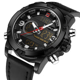 NAVIFORCE Luxury Brand Men Analog Digital Leather Sports Watches Men's Army Military Watch Man Quartz Clock Relogio Masculino