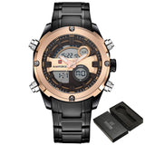 2017 NEW FASHION Luxury Brand NAVIFORCE Men Sports Watches Men's Quartz Analog Clock Male Military Waterproof Full Steel Watch