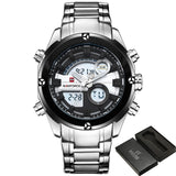 2017 NEW FASHION Luxury Brand NAVIFORCE Men Sports Watches Men's Quartz Analog Clock Male Military Waterproof Full Steel Watch