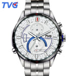 TVG man watch 2018 Fashion male clock Stainless Steel Strap Sports Watches Date Day Week Display Casual Waterproof Wristwatches