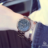 GUOU Ladies Watch Top Brand Luxury Diamond Watch Women Watches Rose Gold Women's Watches For Women Clock relogio feminino