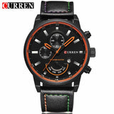 2017 Men's Fashion Casual Sport Watches Curren Watch Men Brand Luxury Leather Quartz Watch Mens Wristwatches Relogio Masculino