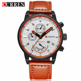 2017 Men's Fashion Casual Sport Watches Curren Watch Men Brand Luxury Leather Quartz Watch Mens Wristwatches Relogio Masculino